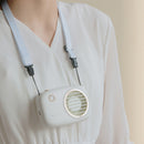 #A Portable Camera Fan with Flashlight Creative Hanging Neck Fan for Women Child