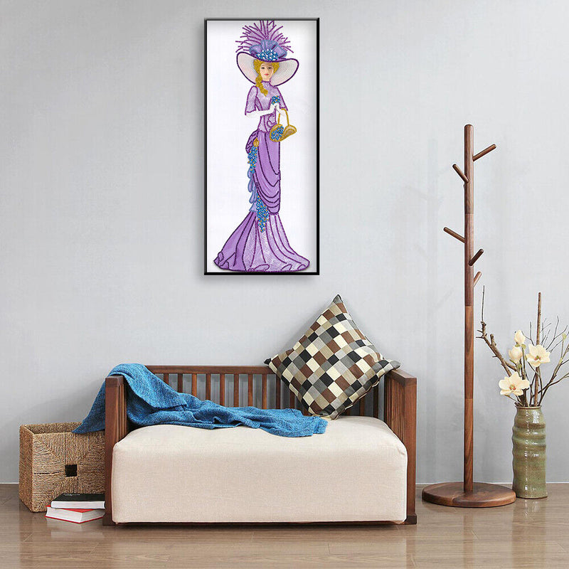 5D DIY Special-shape Diamond Painting Dress Lady Partial Drill Art (Y049) Newly