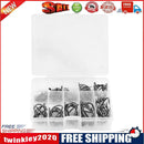 100pcs/box Steel Fishhooks Black Flattened Fishing Hooks Set with Barbed