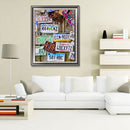 License Plate Oil Paint By Numbers Wall Art Posters Picture Craft Decorations