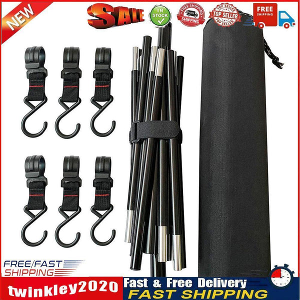 Hanging Rack Outdoor Camp Clothes Sundry Storage Hanger Triangle Shelf (L) Newly