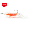 2pcs 6cm 3g Simulation Shrimp Lure Fishing Baits w/ Hook Crankbait (White) Newly