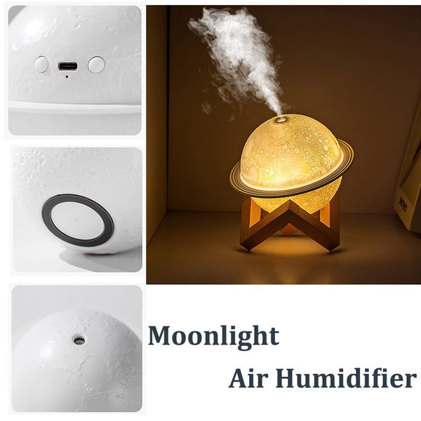 Diffuser Bedroom Air Humidifier Moonlight LED Night Light 2 In 1 Air Purify