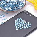 30g 6mm Crystal Rhinestone Acrylic Flat Back for DIY Clothing (Light Blue)