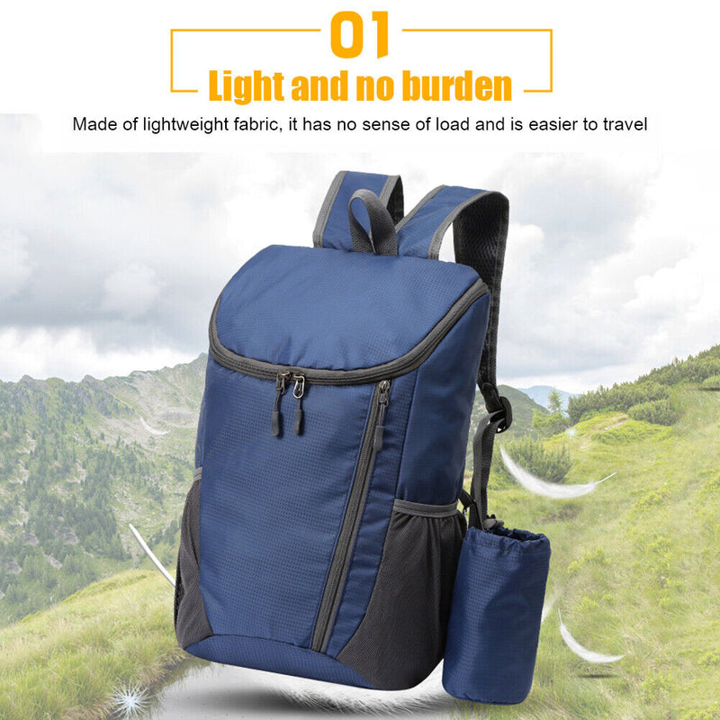 #A Lightweight Foldable Backpack Portable Nylon Outdoor Climbing Travel Sports B