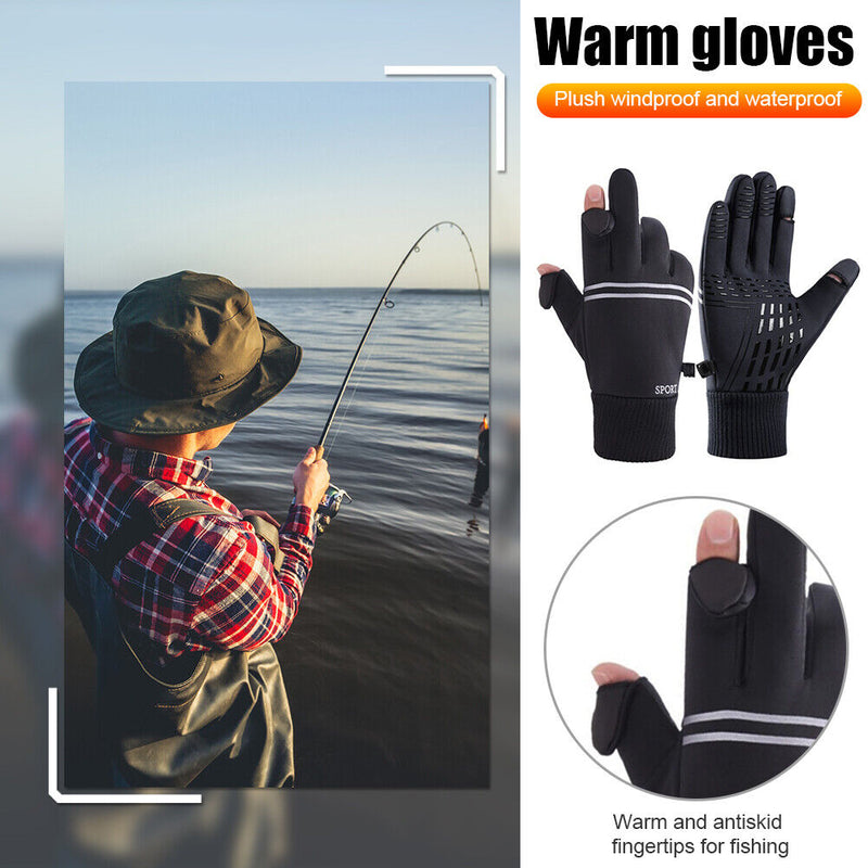 #A Cycling Gloves Warm Full Finger Gloves for Skiing Fishing Cycling Mountaineer