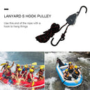 Adjustable Hanging Lanyard Tent Lamp Lifting Pulley Hook (1/8 inch Plastic)