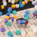 100pcs Octagon Fire Painting Pill Wax Sealing Granule Stamping Hand Account Card