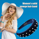 Girls Headband Solid Color Hair Band Headdress Fashion Headwear for Women Gift