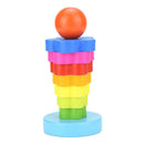 Kids Baby Wooden Toys Stacking Ring Tower Blocks Learning Educational Toys