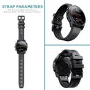 26mm Silicone Strap for Garmin Fenix 7X/6X/5X/5X Plus/3 Sport Watch (Black)