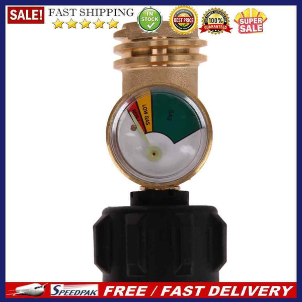 Propane Tank Gauge Gas Grill BBQ Pressure Meter Indicator Fuel Brass