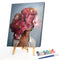 Pink Flower Head Girl Frameless DIY Oil Paint by Numbers Kit Art (S1127)