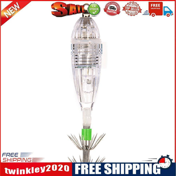 2pc Button Battery Operated LED Light Fishing Lure Squid Hook Light White