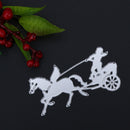Unique Horse Pattern Metal Punching DIY CO2 Steel Stencil Running Transported