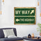 DIY Hand Painted Paint By Numbers Oil Canvas Picture Warning Sign Kit Ornaments
