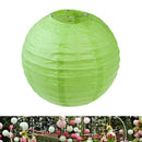 4 inch Round Chinese Paper Lantern DIY Paper Ball Lamp Party Decor (Green)