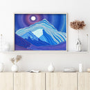 5D DIY Full Special Shaped Drill Diamond Painting Blue Snow Mountain Art De