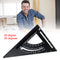 Aluminum Alloy Triangle Ruler Angle Protractor Woodworking Measurement Tools