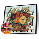 DIY Full Square Drill Diamond Painting Mosaic 5D Color Flowers Bird Ornament Kit