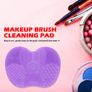 Silicone Makeup Brush Pen Cleaning Pad Suction Cup Scrubber Board (Purple) Newly