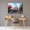 Painting By Numbers Kit DIY Rainbow Castle Canvas Oil Art Picture Craft