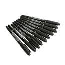 10PCS Fine Dual Heads Marking Pen Marker Waterproofink Thin Nib Black