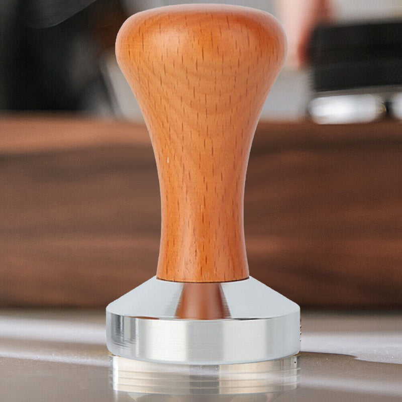 Coffee Tamper Powder Hammer Wooden Handle for Espresso Coffee Maker Grinders