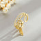 Engagement Rhinestone With Spike Pendant Zircon Gothic Link Chain Tassel Ring
