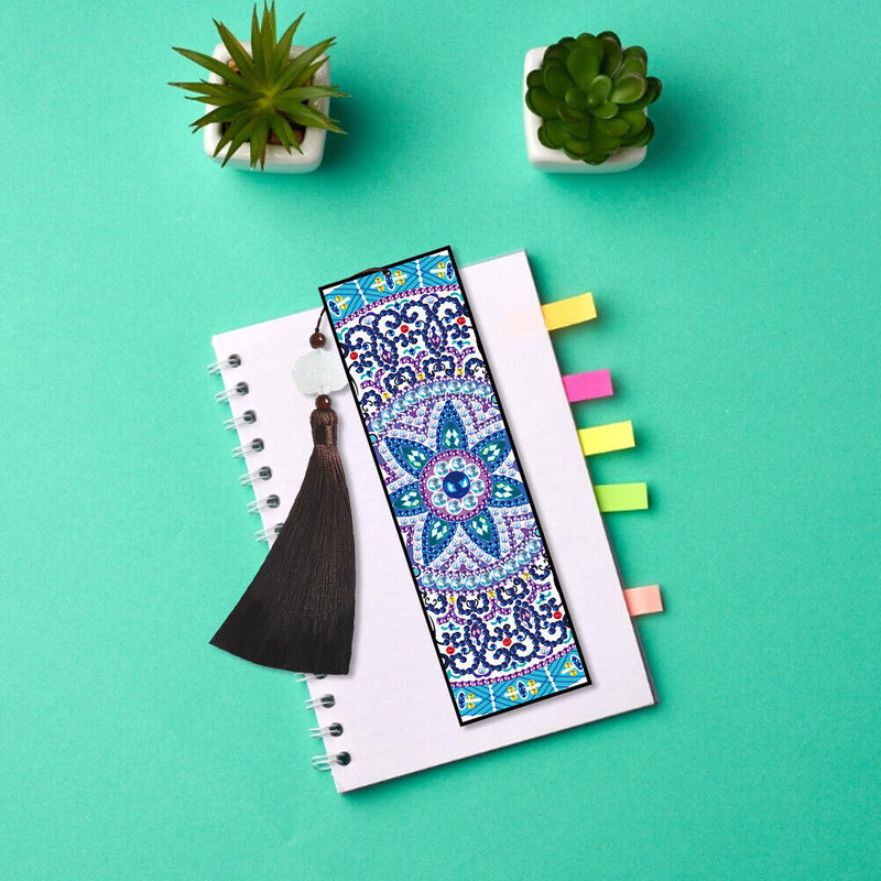 5D DIY Diamond Painting Leather Bookmark Mandala Mosaic Tassel Crafts Girl