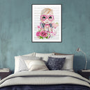 Handmade DIY Full Round Drill Diamond Painting 5D Pink Cupid Poster Kit