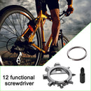 12 in 1 Opener Screwdriver Stainless Steel Bicycle Repair Tools (Grey) Newly