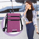 Waterproof Travel Shoulder Neck Bag Messenger Passport Holder (Rose Red)