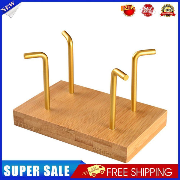 Wooden V60 Filter Paper Rack Hand Drip Coffee Cake Filter Paper Holder (D)