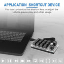 Macro Bluetooth-compatible Keyboard Programmable Mechanical Keypad (Black)