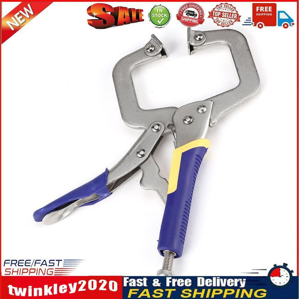 Multi-functional Flat Locking Grip Vise ?Pliers Carbon Steel C Clamp (9in) Newly