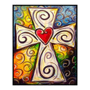 Full Embroidery Stamped Crucifix DIY 11CT Eco-Cotton Thread Cross Stitch Craft