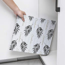 Oil Splash Scald Proof Board Kitchen Gas Stove Cooking Guard (White Leaves)