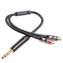 6.35mm Male to 2RCA Female Cable RCA to 1/4 inch Adapter Cord Line for Studio