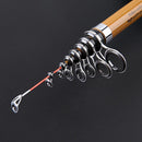 High Carbon Ultra Hard Telescopic Short Section Fishing Rod Pole (2.1m)