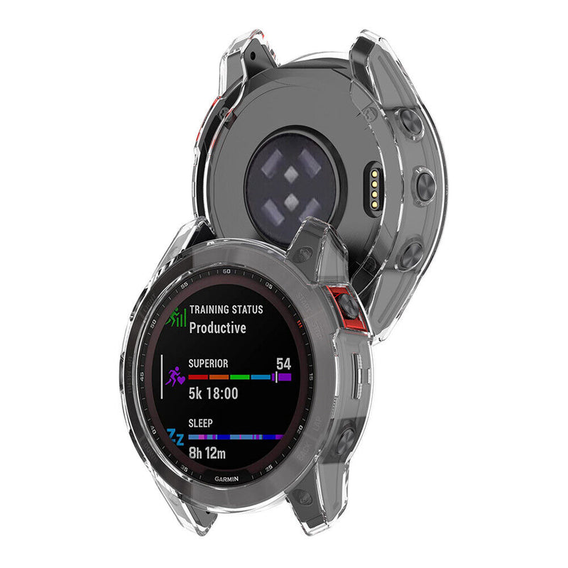 Watch Protective Frame Shell Case for Garmin Fenix 7 (Transparent White) Newly