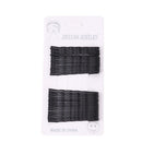 Metal Waved Hair Clip U-shaped Non-Slip Hair Pin for Thick Hair (Black) Newly