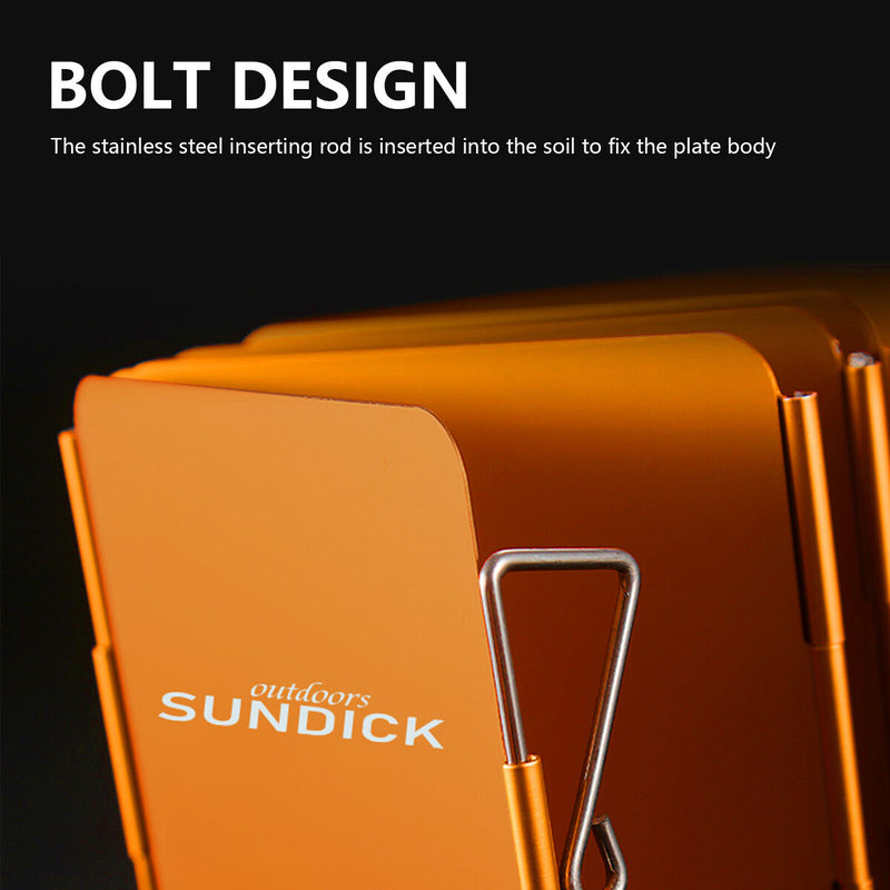 Foldable Stove Windshield Portable Camping Stove Windbreak (Orange 10pcs) Newly