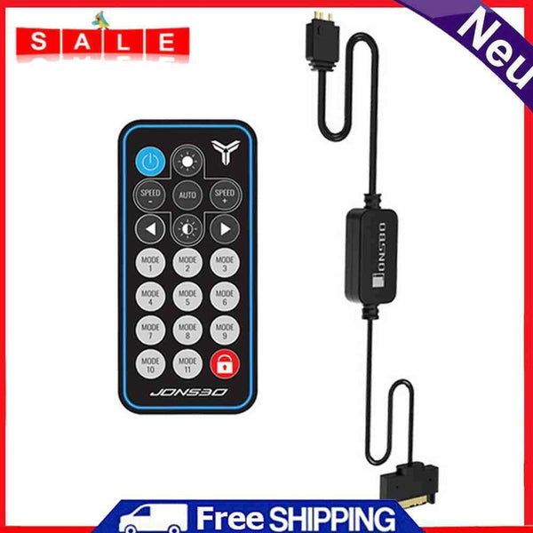 Jonsbo AURA RGB Fan Controller Lighting Adjustable 5V 3Pin SATA Remote Control