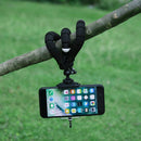 Flexible Octopus Phone Tripod Bracket Monopod with Phone Clip (Black