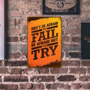 Fall Try Retro Metal Plate Tin Sign Plate for Bar Pub Club Cafe Iron Paintings