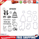 Birthday Silicone Clear Stamp+Metal Cutting Die Stencil DIY Scrapbook Decor