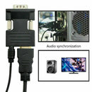Adapter PC Audio Output 3.5mm Audio Cable HDMI Female to VGA Male Converter