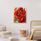 Oil Paint By Numbers Picture DIY Drawing Red Flower Acrylic Paint Decor Art