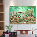 Handmade Bicycle in Garden 5D DIY Full Round Drill Drawing Kit Diamond Painting